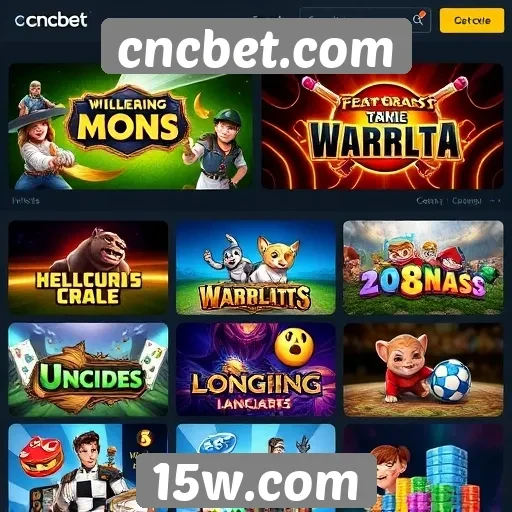 Diversidade de jogos disponíveis no cncbet.com