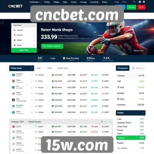 Interface do usuário no site cncbet.com